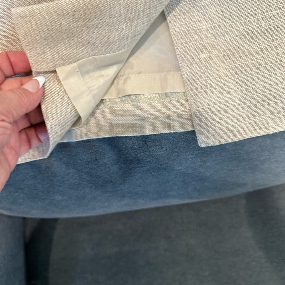 Talbots Petites Vintage Oatmeal Linen Skirt Sz 8 - Picture 6 of 7